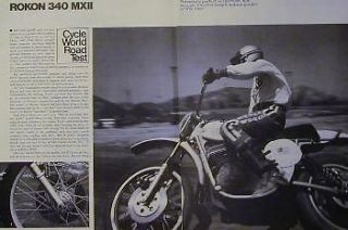 ROKON 340 MXII Original Motorcycle Road Test 1975