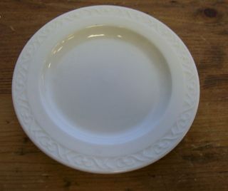 Dudson Stoke Trent Fine China Salad Plate White Embossed Scrolls 