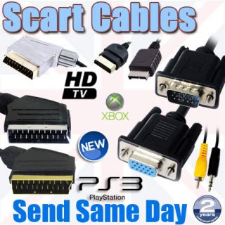 Scart to S VGA 3.5MM Xbox Sony Playstation HD TV SKY DVD Cable 1M 2M 