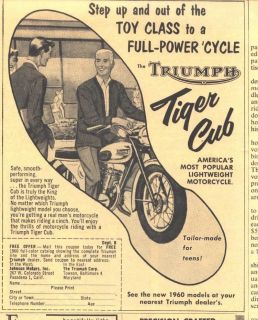 1960 lg b ad tiger cub triumph motorcycle time left