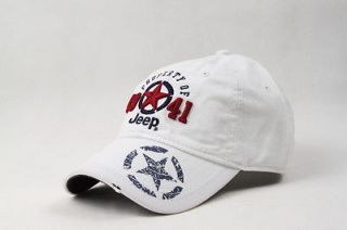 Jeep 1941 Baseball Golf Ball Classic Sport Casual Embroidery White Hat 