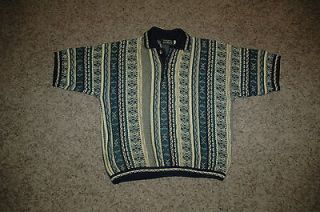 TUNDRA BACHRACH Mercerized COTTON Polo Shirt COSBY Sweater Mens sz M 
