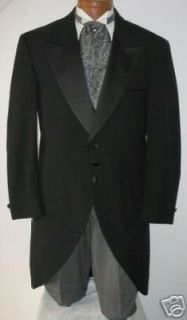 black tuxedo cutaway morning coat package 40r