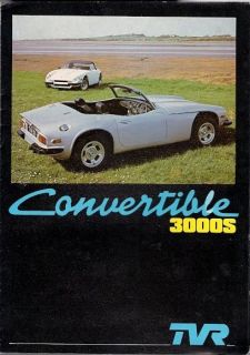 TVR 3000S & Turbo Convertible 1978 79 UK Market Sales Brochure