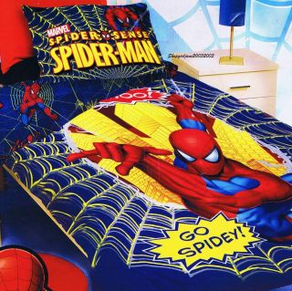   Spiderman Go Spidey Single/Twin Bed Quilt Doona Duvet Cover Sets