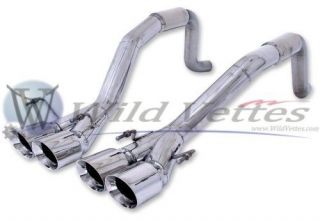   Billy Boat 05 08 C6 Bullet Axle Back Exhaust System Quad Round Tips
