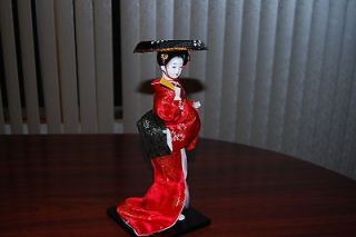 12 vintage handmade silk brodade japanese geisha doll time left