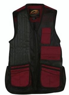 Shooting Vest   Right Hand, Burgundy/Black, choice of size Large or 