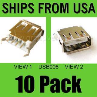  Lot of USB 2.0 Replacement Ports   Type A Female Straight DIP USB jack