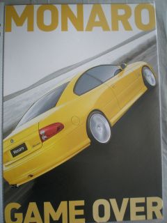 vauxhall monaro fold out poster brochure c2004 from united kingdom