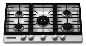 kitchenaid 30 stainless steel gas cooktop kfgs306vss 