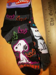 NEW Snoopy Socks 2 PR Peanuts Gang Accessory GIRL Halloween Treat NWT 
