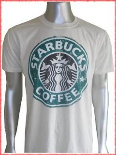   Shirt, Sz M,Starbucks Coffee Casual Club Vintage Print,,soft cotton