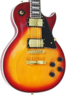 vintage cherry sunburst electric guitar set w neck gold one