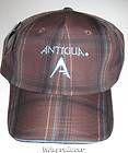 New Mens Antigua Plaid Performance Golf Hat Blue, Brown or Black NWT