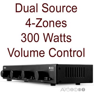   /Four 4 Zone 300W Speaker Selector/Volume Control Impedance Matching