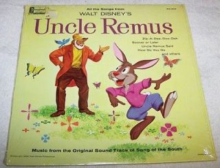 1963 WALT DISNEYS ~Uncle Remus~ LP IN SHRINKWRAP YELLOW DISNEYLAND 