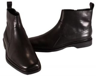 Calvin Klein Black Barker Dress Calf Ankle Boots MENS Shoes size 