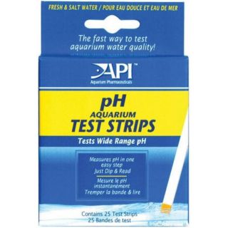 API PH AQUARIUM TEST STRIPS 25 TESTS FOR FRESH & SALT WATER API FREE 