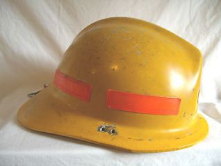 Morning Prides Yellow Used Reinforced Fiberglass Firefighters Helmet