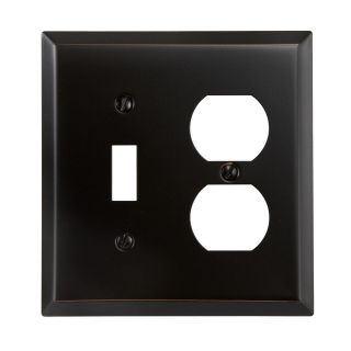 oil rubbed bronze combo outlet toggle cover at 163tddb rock