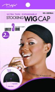 stocking wig cap ultra thin expandable 2 in pack from
