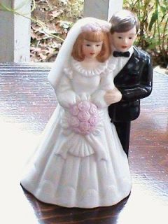 Wedding Cake Topper Bride & Groom First Dance Bisque Figurine