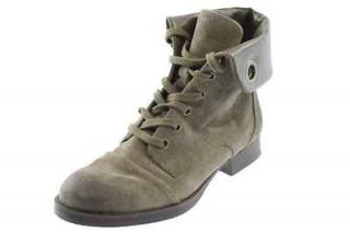 Nine West NEW Peroxy Green Suede Lace Up Fold Over Combat Boots Shoes 
