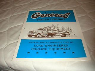 1970s GENERAL TRAILER COMPANY SALES BROCHURE (LOGGING)