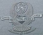smith wesson logo t shirt protecting america gray new