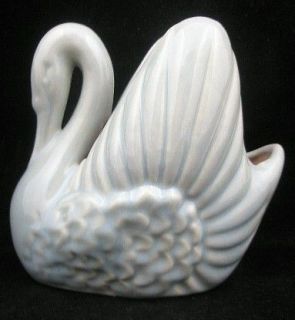Gonder Ceramic Arts Small Blue Swan Planter E 44 USA Pottery