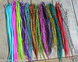 26 real neon xlong whiting feather salon grade beads time
