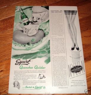 1947 squirt soda bottle ad  4 00