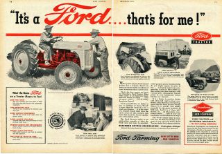 1951 ford dearborn 2 page centerfold farm tractor ad time