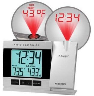   WT 5220U IT CBP Atomic Projection Alarm Clock w/Indoor & Outdoor Temp