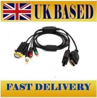 AV HDTV TV/PC Monitor VGA Component Cable Lead For Wii/PS3   BRAND NEW