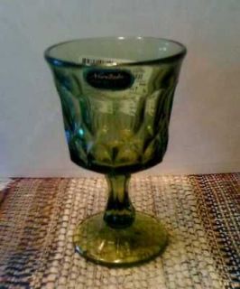   Noritake Crystal Perspective olive green Wine Goblet new w/labels