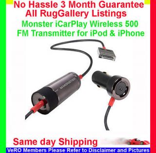 monster icarplay wireless 500 fm transmitter charger for ipod iphone
