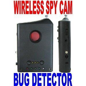 Anti Spy Hidden Covert Wireless Camera Lens RF GSM Bug IR Detector 
