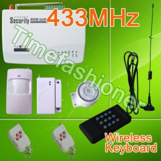   GSM SMS Wireless Home Security Alarm System Auto Dialer With Keyboard