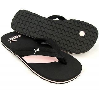 NEW Womens PUMA Basic Flip Flop Sandals Black/Pink Size 8.5 M   RETAIL 