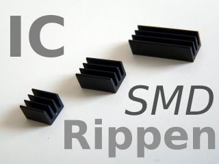 ic alu kuehlkoerper kuehl rippen smd heatsink kuehler aluminium 