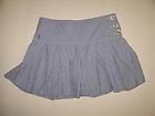 Girls Ralph Lauren Pleated Flair Skirt Size 10 Striped Pale Blue