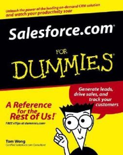 Salesforce. com for Dummies by Thomas Wong 2005, Paperback