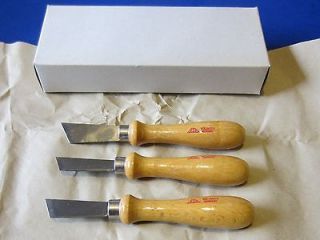 KST W. Germany (3) WOOD Carving Tool KNIFE #57 SKEW CHISELS CLEAN 