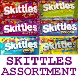 AMERICAN CANDY ASSORTMENT   SKITTLES 6 Flavors 24 Bags