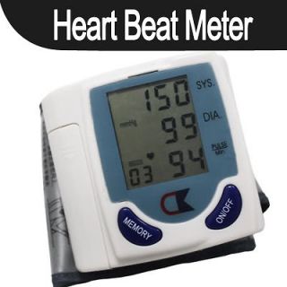 Digital Typical Wrist Blood Pressure Monitor & Heart Beat Meter Gauge 