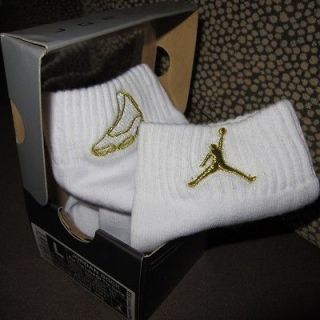 Rare Air Jordan XIII 13 Gold Jumpman Logo White Socks in Box History 