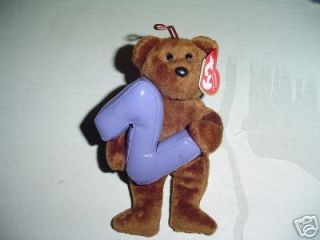 TY LETTER Beanie Baby INITIAL Z Name Kids Tree Ornament Little Teddy 