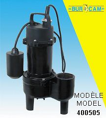 burcam 4 10 hp cast iron sewage ejector pump 400505